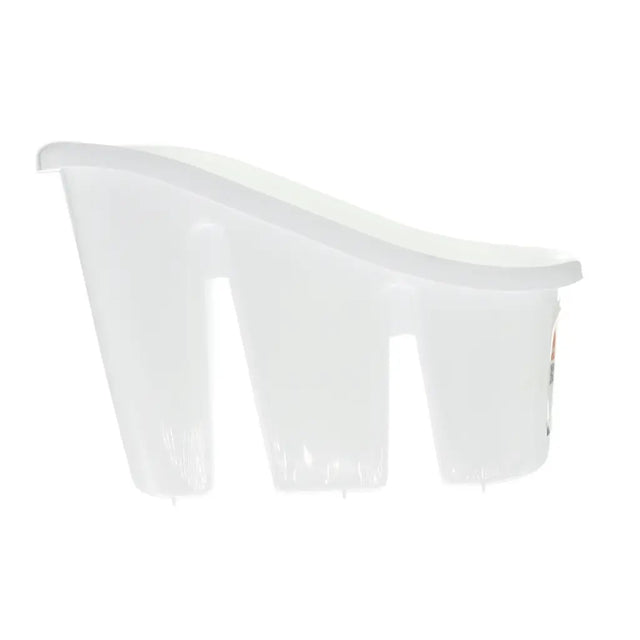 Clear plastic object on a white background