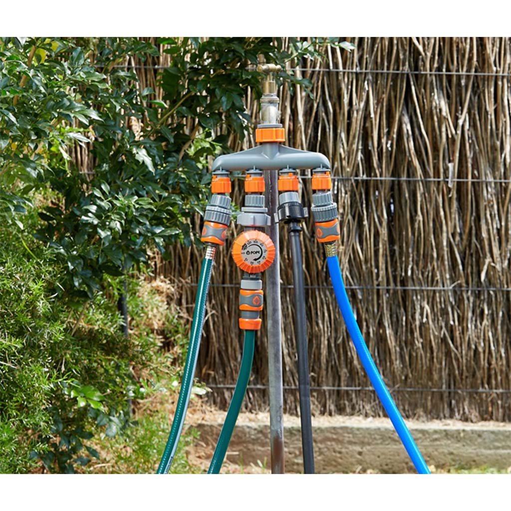 4 way swivel tap connector