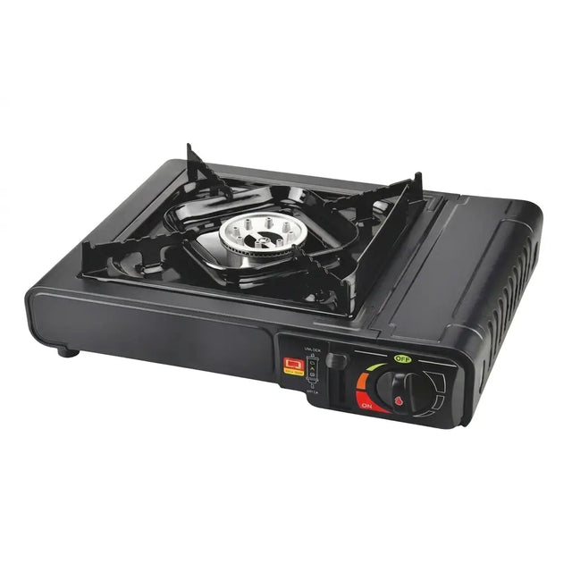 Portable gas stove on a white background