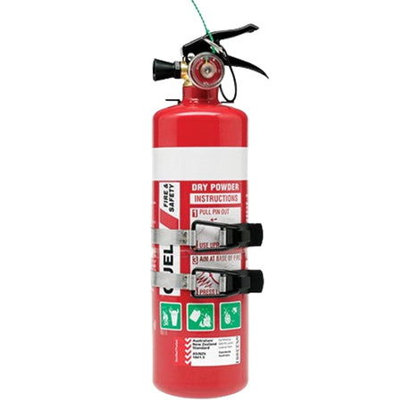 QUELL 1kg Auto/Marine Fire Extinguisher With Metal Service Tag Q127416