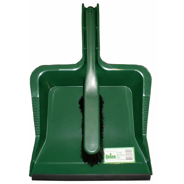 Queen jumbo blue dustpan and brush set 33x45cm on a white background