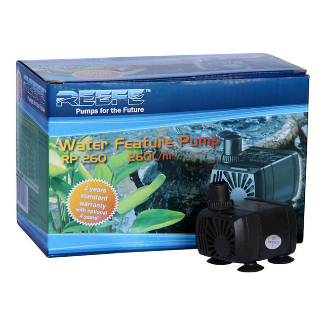 REEFE water feature pump with packaging on a white background