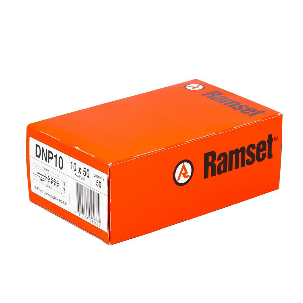 Ramset Anchor Ramplug Nylon 10X50mm 50Pcs DNP10