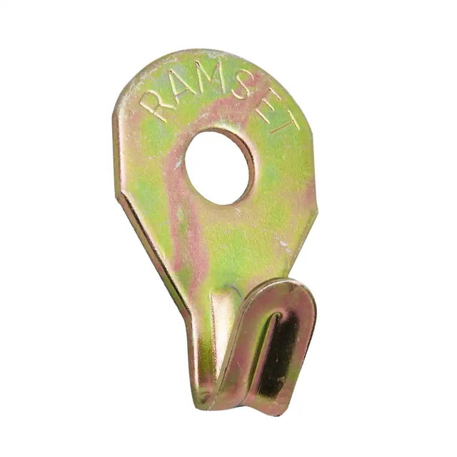 Metal hook with 'RAMSEY' branding on a white background