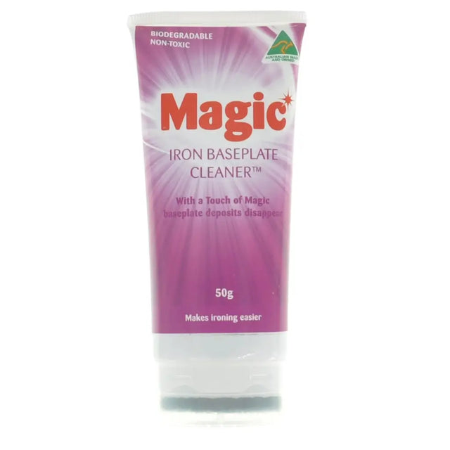 Tube of Magic Iron Baseplate Cleaner on a white background