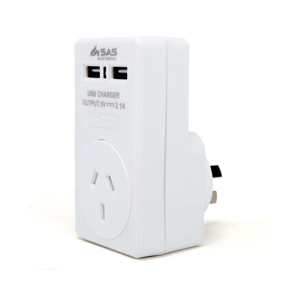 SAS Dual USB Fast Charger With Power Adaptor
