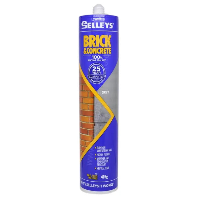 Selleys Brick & Concrete sealant can on a white background