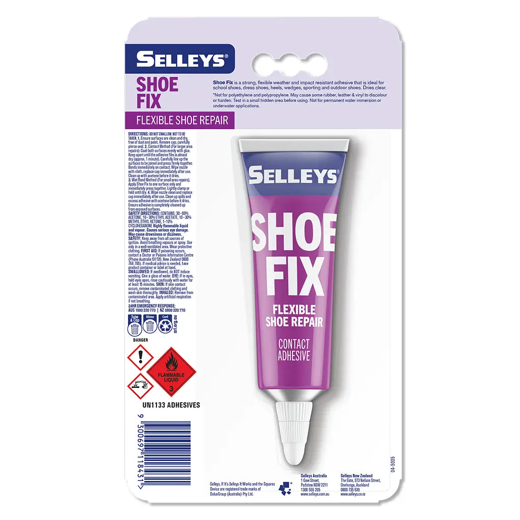 SELLEYS SHOEFIX Contact Adhesive Shoe Repair Glue Clear 50ml