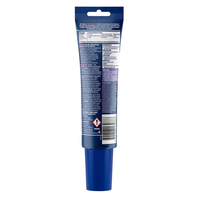 Blue tube with label on a white background