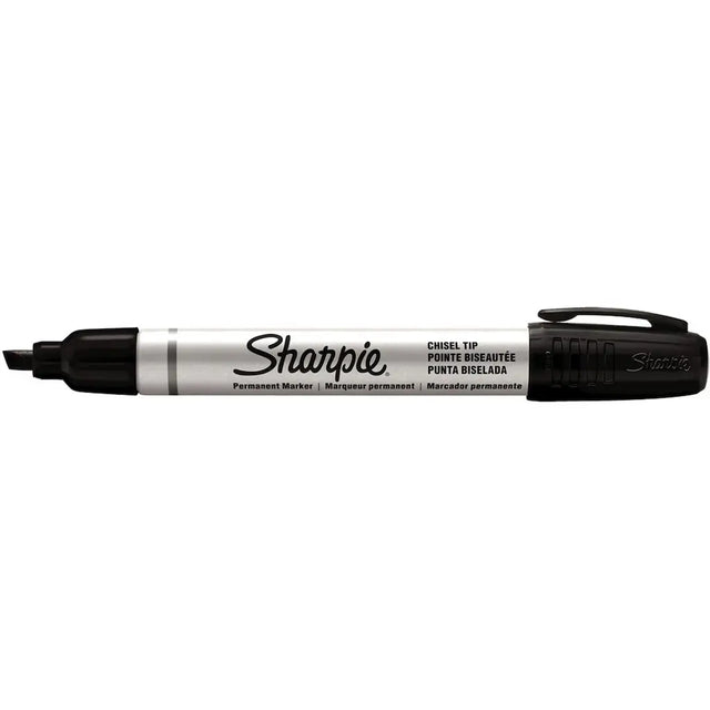 Sharpie permanent marker with chisel tip on a white background