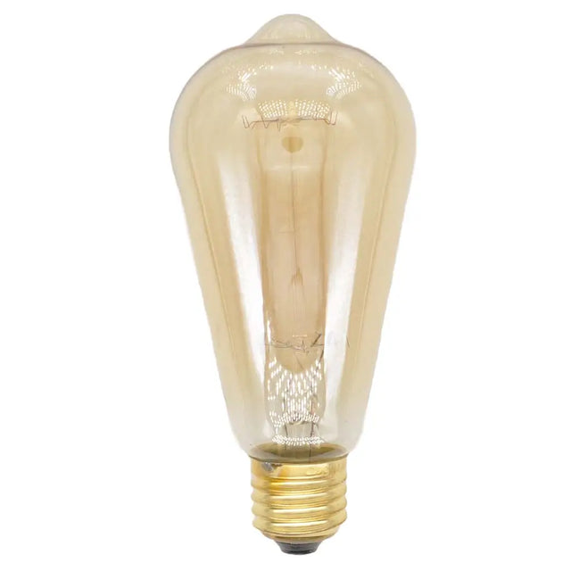Vintage-style light bulb on a white background