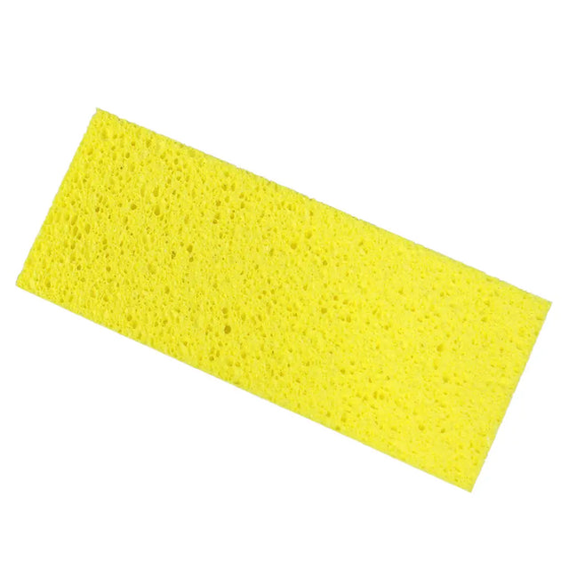 Yellow sponge on a white background