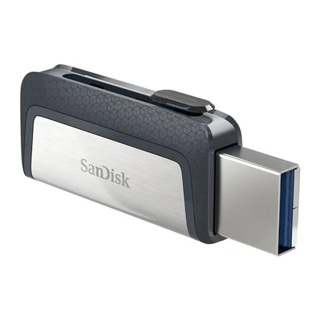 SanDisk USB flash drive on a white background