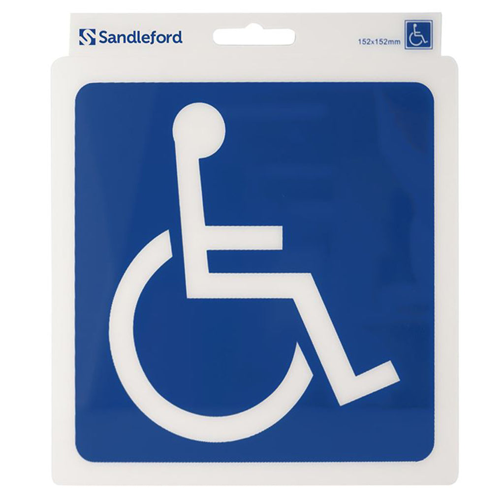 Sandleford Self Adhesive Sign Disabled Symbol 152x152mm SIG87