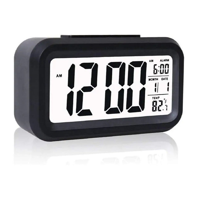 Digital clock with time display on a white background