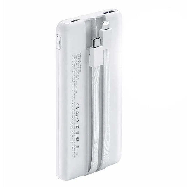 White power bank on a white background