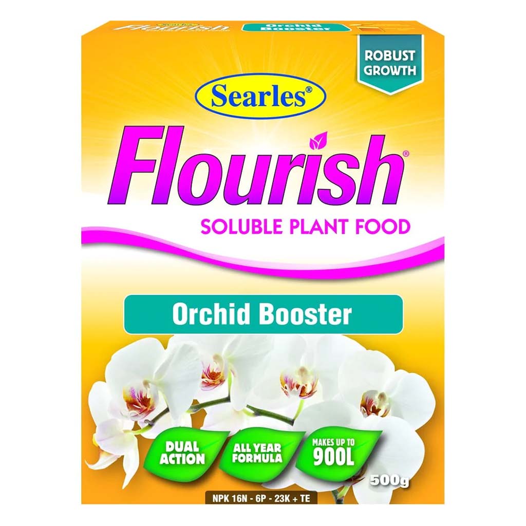 soluble plant food suitable to apply to orchids by using a watering can, hose applicator or fertiliser injector.