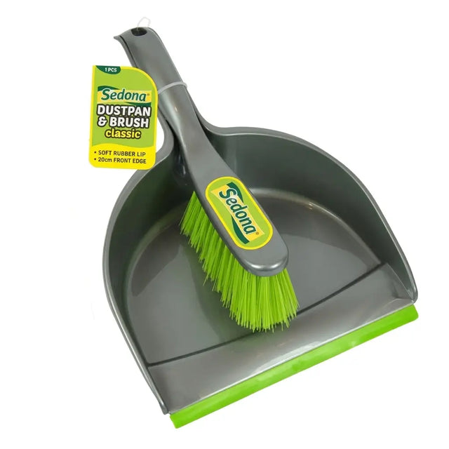Sedona dustpan and brush set on a white background