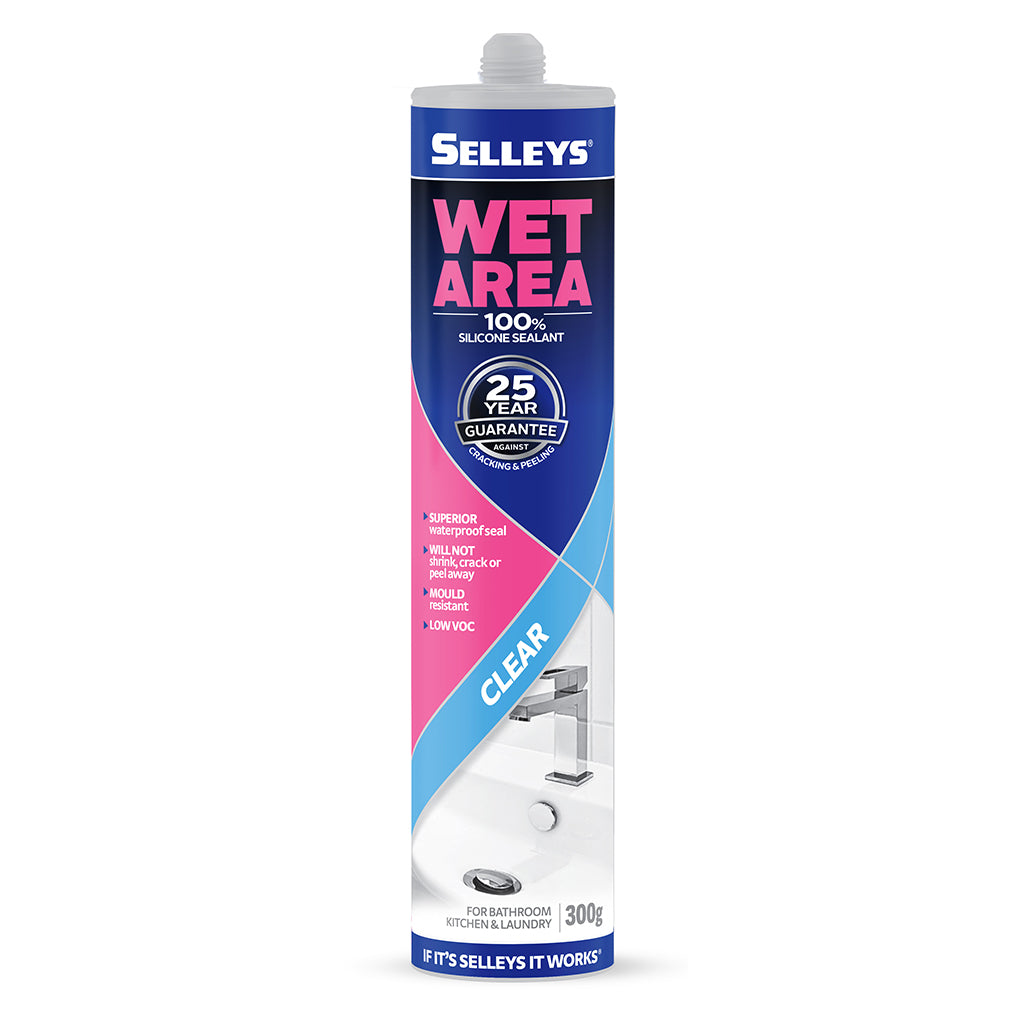 Selleys Wet Area Silicone Clear 300g