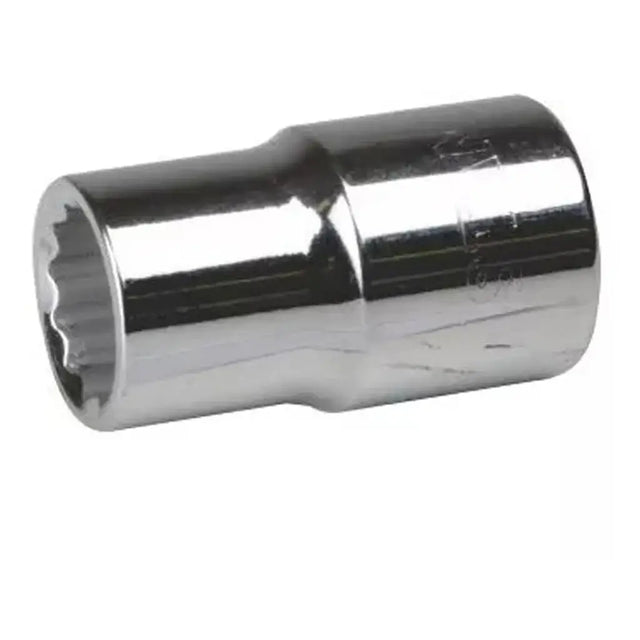 Metal socket tool on a white background