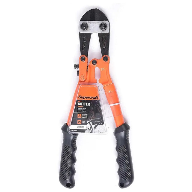 Supercraft cutter with black and orange handles on a white background