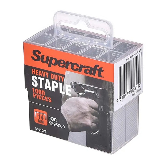 Supercraft heavy-duty staple pack with 1000 pieces on a white background
