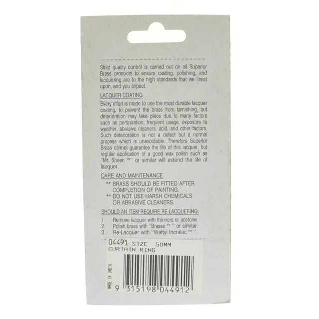 Back of a product packaging with text and a barcode on a white background