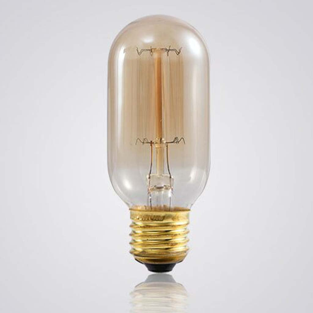 T45 Filament Vintage Light Bulb E27 240V 40W W/W