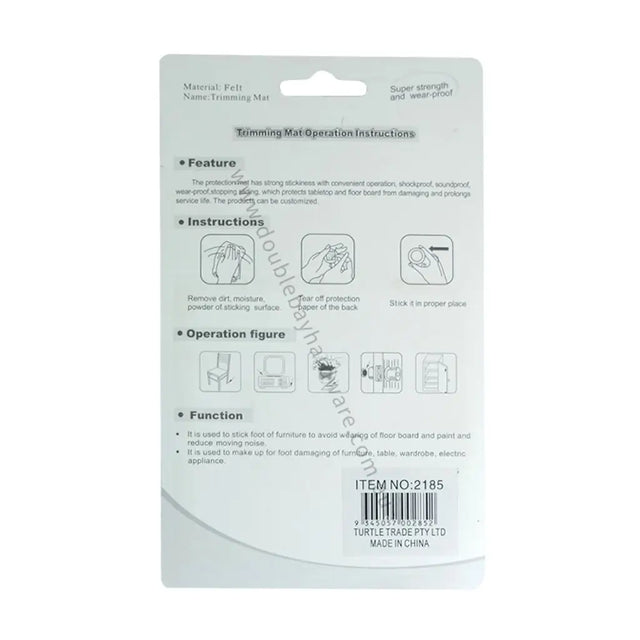 Back view of a product packaging with text and icons on a white background