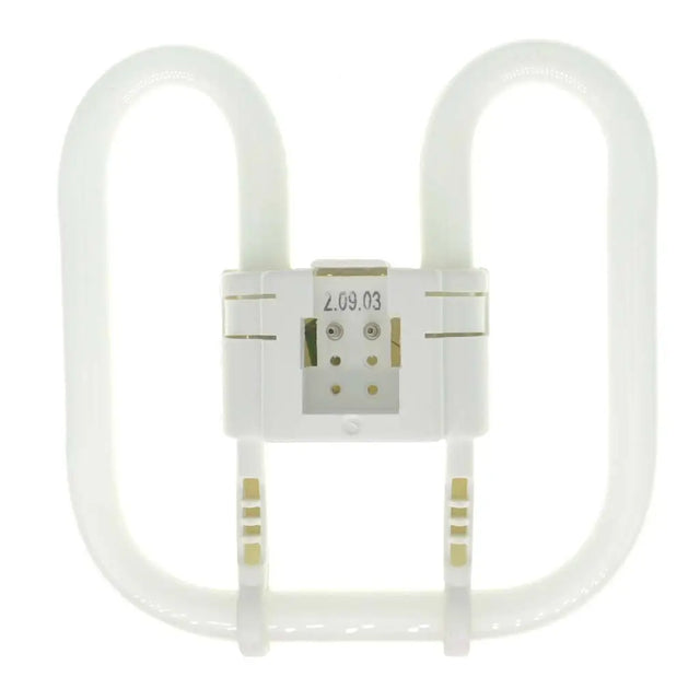 Compact fluorescent light bulb on a white background