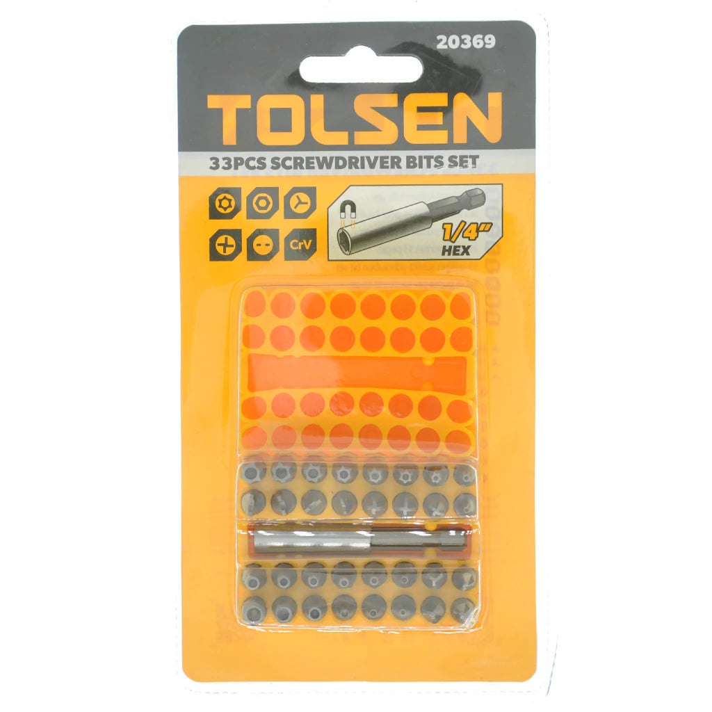 Tolsen Screwdriver Bit Set 33Pcs 20369