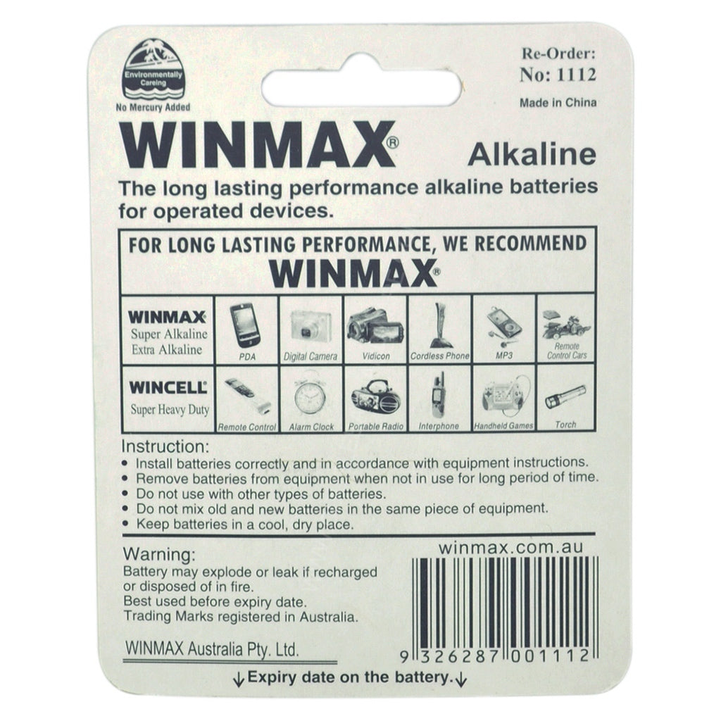 WINMAX Super Long Life Alkaline Battery 1.5V N LR1
