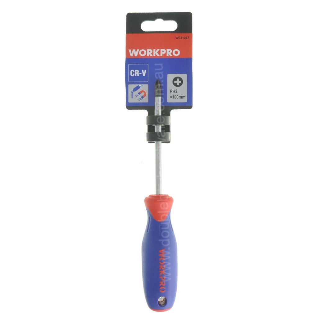 WORKPRO Philips Screwdriver Magnetic Tip PH2x100mm