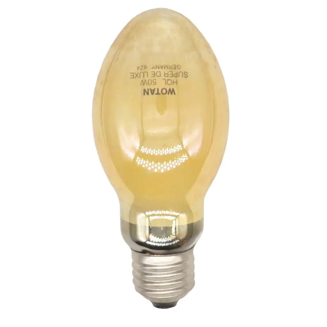 Yellow light bulb with 'Wotton' branding on a white background