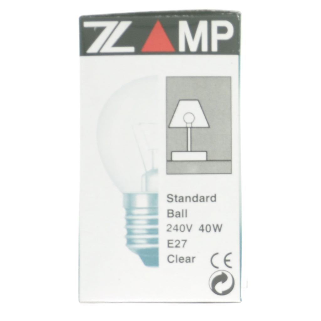 Zamp Fancy Round Incandescent Light Bulb E27 240V 40W Clear