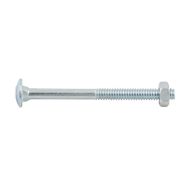 Metal screw on a white background
