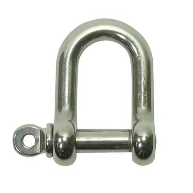 Metal shackle on a white background