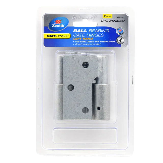 Zenith ball bearing gate hinge in packaging on a white background