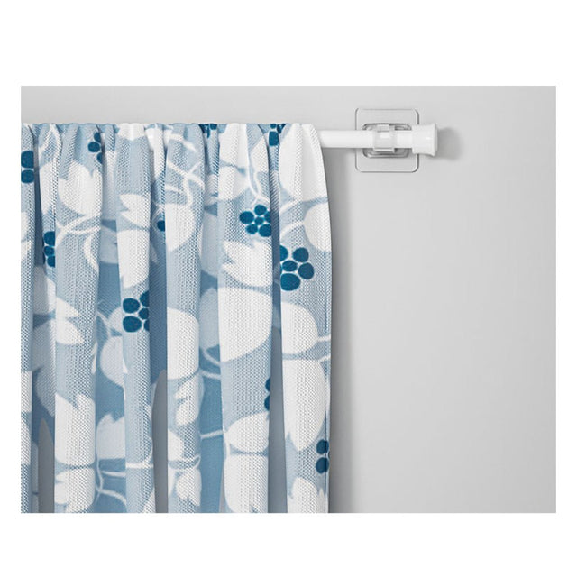 Adhesive Transparent Curtain Rod Bracket Hook 2Pcs