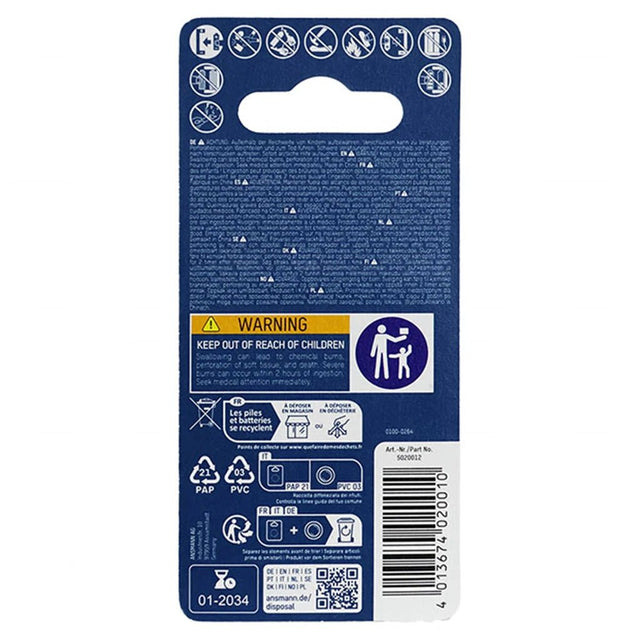 Ansmann Lithium Battery 3V 1.5Ah CR123A