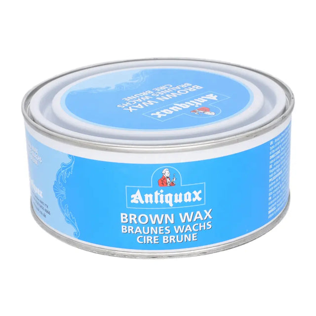 Can of Antiquax Brown Wax on a white background