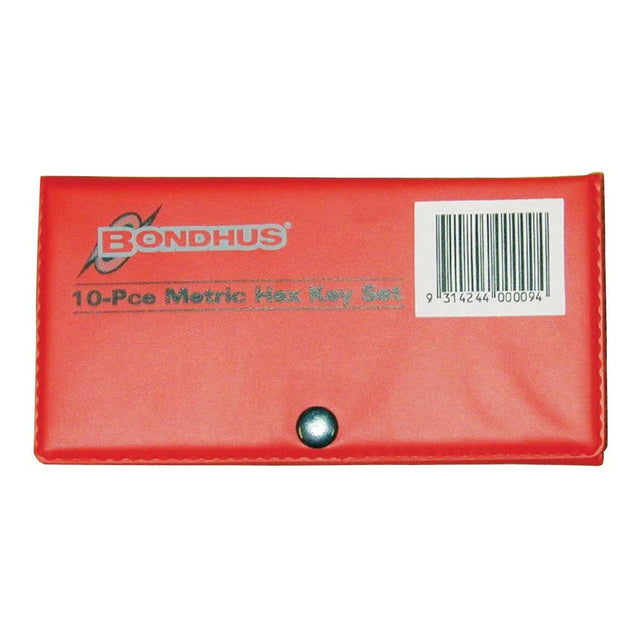 BONDHUS 10 Piece Metric Hex Key Wallet Set T00009