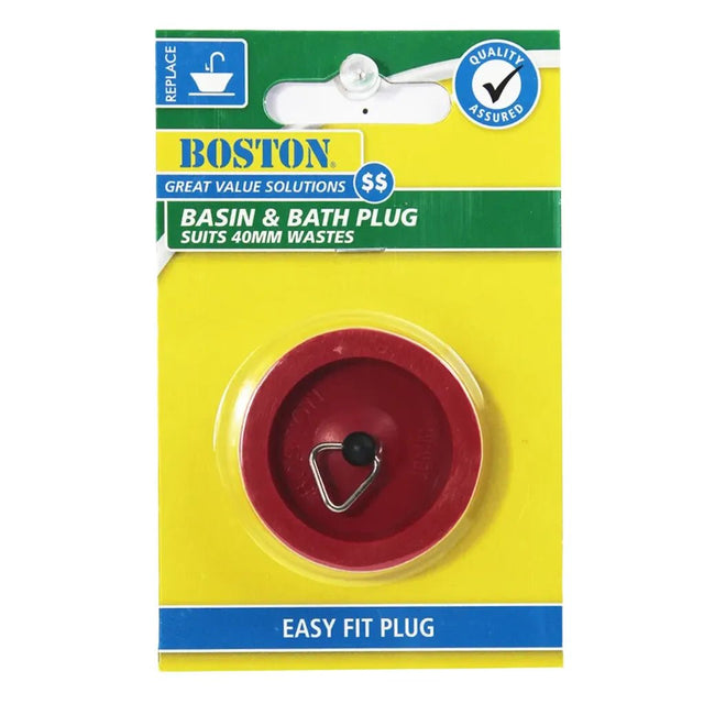 Boston Basin & Bath PVC Plug Suits 40mm Waste 436382