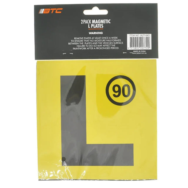 BTC Magnetic NSW Yellow L Plates 2Pcs AUT - 043