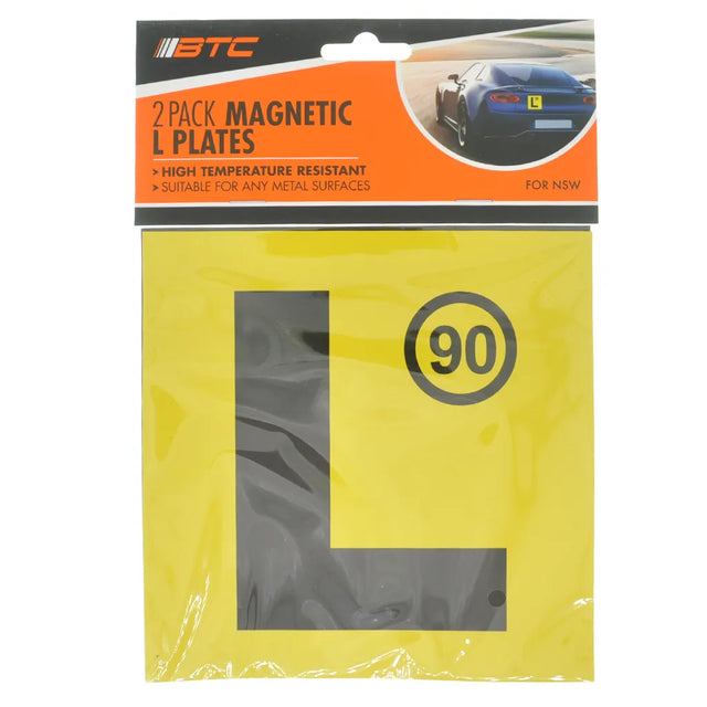 BTC Magnetic NSW Yellow L Plates 2Pcs AUT - 043