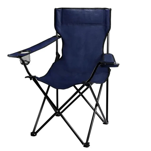 Camping Chair With Cup Holder Blue