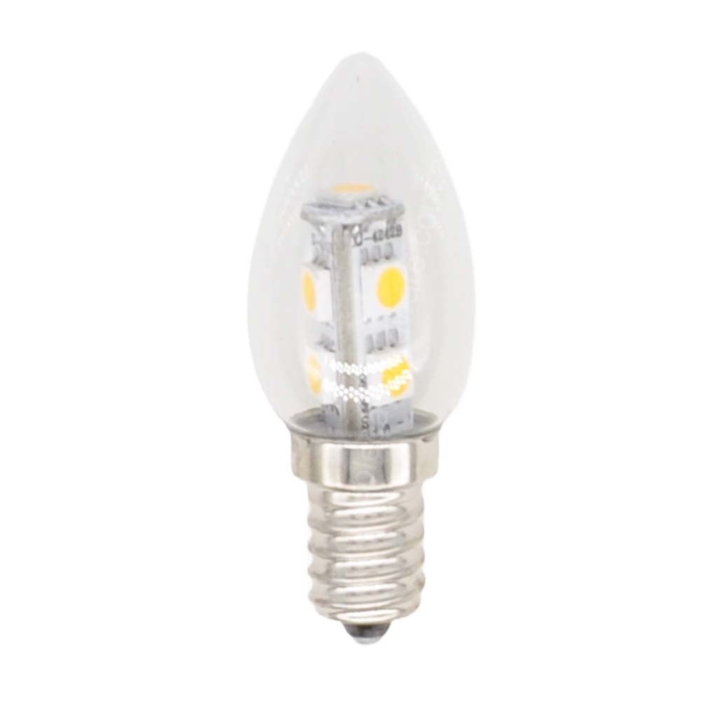 Candle LED Light Bulb E12 240V 1W W/W 60mm Clear