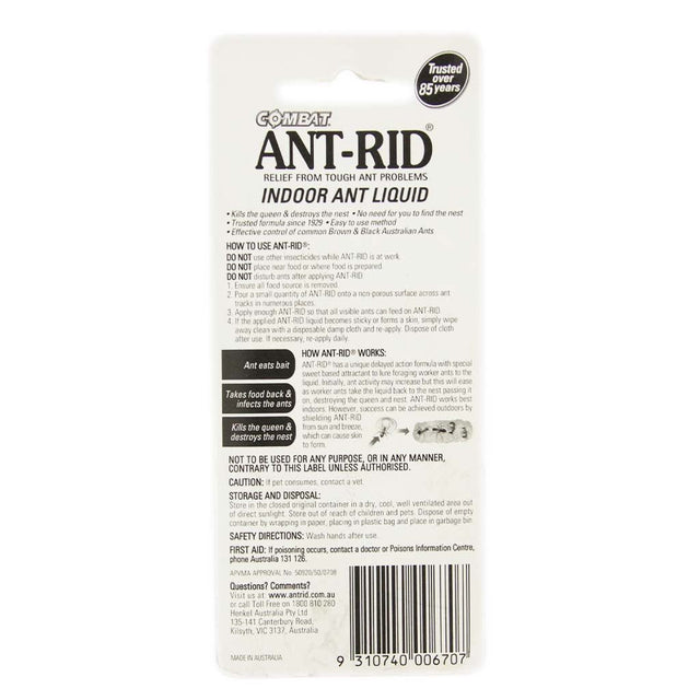 COMBAT ANT - RID Relief From Tough Ant Problems Indoor Ant Liquid 726415