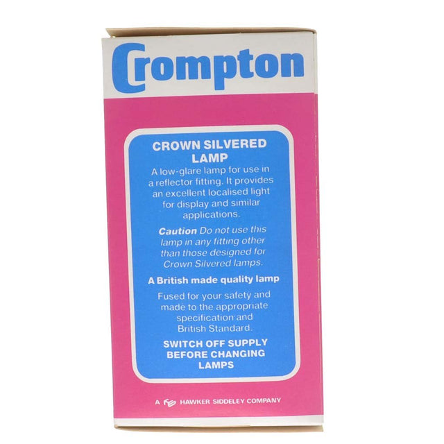 Crompton Crown Silver Top Incandescent Light Bulb E27 240/250V 100W 11113