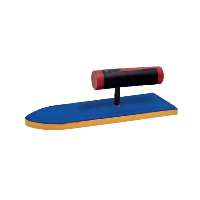 Blue and red tool on a white background